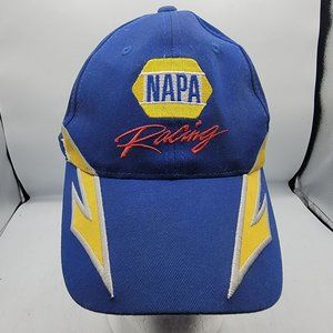 Nascar Napa Racing Team Hat Michael Waltrip Toyota Adjustable Cap Blue Yellow 55